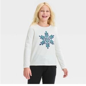 Cat & Jack Kids NWT Snowflake Shirt